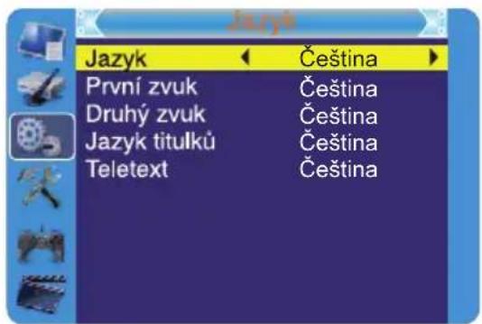 Jazyk První zvuk Druhý zvuk Jazyk titulků Teletext Čeština Čeština Čeština Čeština Čeština