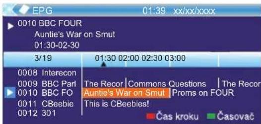 EPG 01:39 xx/xx/xxxx 0010 BBC FOUR Auntie's War on Smut 01:30-02-30 3/19 01:30 02:00 02:30 03:00 0008 Intercon 0009 BBC Parl The Recor | Commons Questions | The Recor 0010 BBC FO Auntie's War on Smut Proms on FOUR 0011 CBeeble This is CBeebles! 0012 301 Čas kroku Časovač