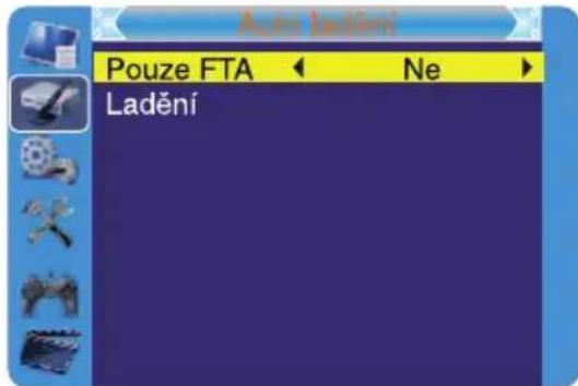 Ava ladění Pouze FTA ← Ne ► Ladění