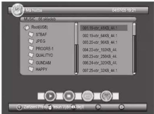 Má hudba 04/07/05 19:21 MUSIC : 66 skladob Root(USB) STBAF JPEG PROGRE-1 QUALITYO GUNDAM HAPPY 001.18-vbr_48KB_44.1 002.19-vbr_64KB_44.1 003.20-vbr_96KB_44.1 004.22-vbr_192KB_44. 005.23-vbr_256KB_44. 006.24-vbr_320KB_44. 007.25-vbr_32KB_44.1 Zanizení Presun Plesun Vybrat Odejt OK