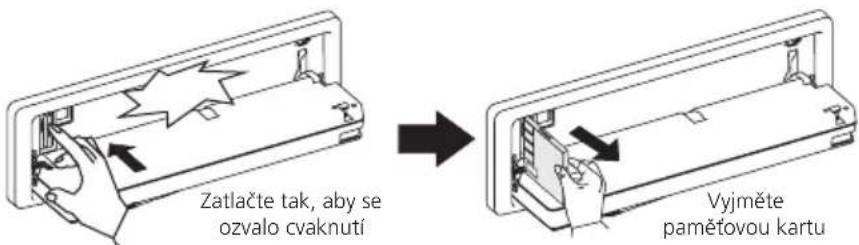 Zatlačte tak, aby se ozvalo cvaknutí Vyjměte paměťovou kartu