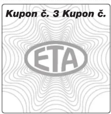 Kupon č. 3 Kupon č. ETA