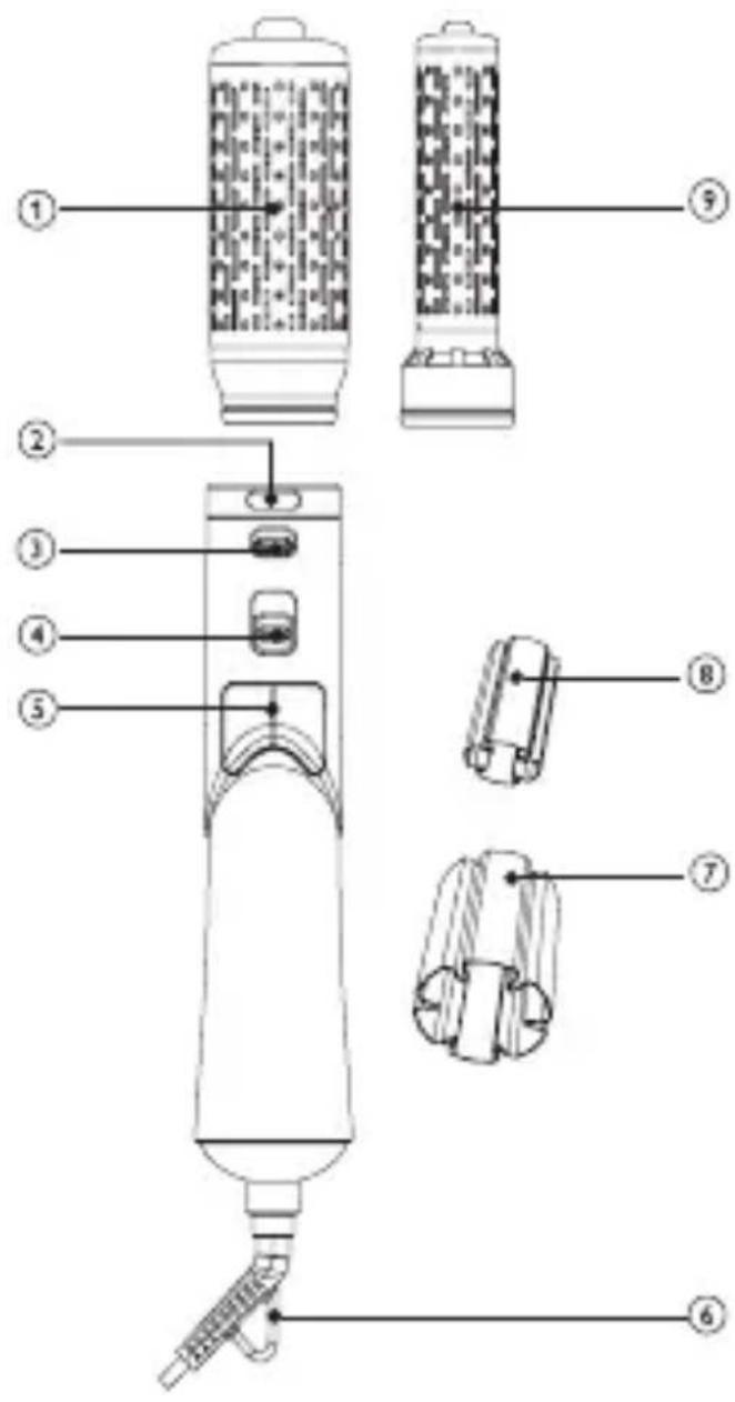 Technical diagram of a mechanical device with numbered components for identification