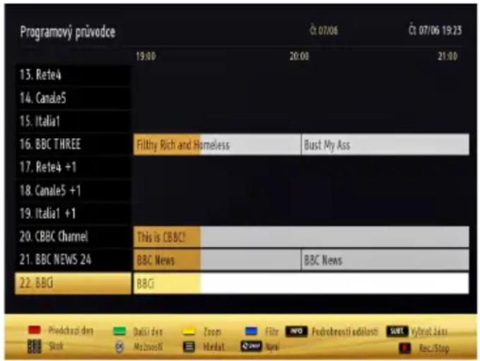 Finlux 32FLSZR905LH - Elektronický průvodce programy (EPG) - 1