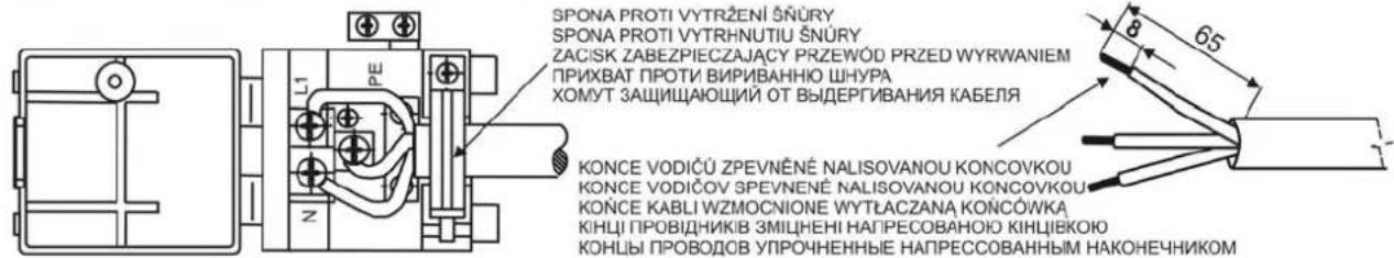 SPONA PROTI VYTRŽENÍ ŠNÚRY SPONA PROTI VYTRHNUTIU ŠNÚRY ZACISK ZABEZPIECZAJACY PRZEWÓD PRZED WYRWANIEM ПРИХВАТ ПРОТИ ВИРИВАННЮ ШНУРА ХОМУТ ЗАЩИЩАЮЩИЙ ОТ ВЫДЕРГИВАНИЯ КАБЕЛЯ KONCE VODIČŮ ZPEVNĚNĚ NALISOVANOU KONCOVKOU KONCE VODIČOV SPEVNENĚ NALISOVANOU KONCOVKOU KONCE KABLI WZMOCNIONE WYTŁACZANA KONĆÓWKA КІНЦІ ПРОВІДНИКІВ ЗМІЦНЕНІ НАПРЕСОВАНОЮ КІНЦІВКОЮ КОНЦЫ ПРОВОДОВ УПРОЧЕННЫЕ НАПРЕССОВАННЫМ НАКОНЕЧНИКОМ