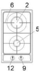 GORENJE G34AX1 - DESCRIEREA PLITELOR DE GATIT - 1