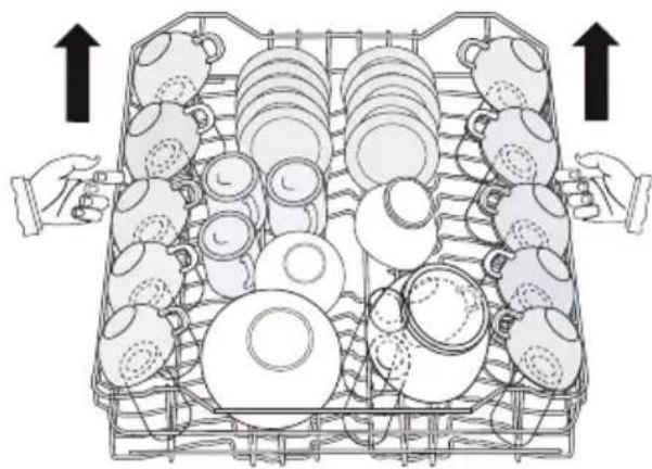 ELECTROLUX ESF66720 - Seřízení výšky horního koše - 1