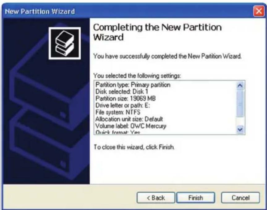 OWC Mercury Elite Pro Qx2 - Formatting your Qx2 on Windows 2000 and later - 10