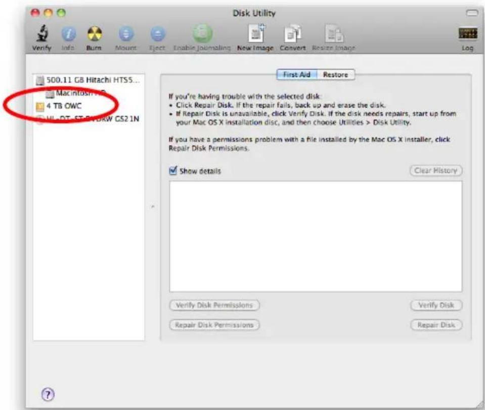 OWC Mercury Elite Pro Qx2 - Formatting your Qx2 on a Macintosh with Mac OS X - 2