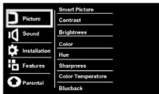 PHILIPS 32PFL3330 - Manually adjust picture setting - 1