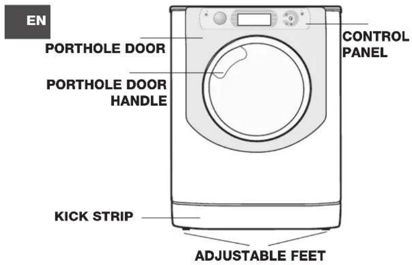 EN PORTHOLE DOOR PORTHOLE DOOR HANDLE CONTROL PANEL KICK STRIP ADJUSTABLE FEET