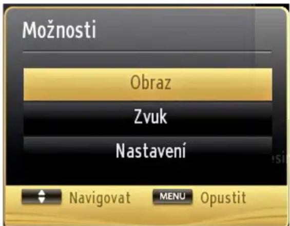 Finlux 28FLZR168L - Použití tlačítka MENU v režimu prohlížeče médií - 1