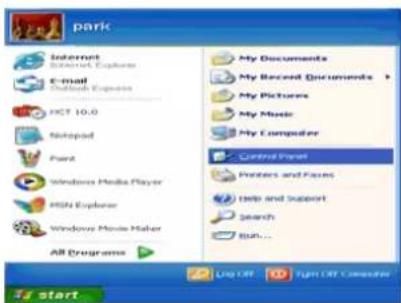 park Internet Internet Explorer E-mail Outlook Express FCT 10.0 Netspad Forest Windows Media Player MSN Explorer Windows Movie Maker All Programs My Documents My Record Documents My Pictures My Music My Computer Central Fox Preters and Faces Help and Support Search Run... Live Off Right Off Computer start