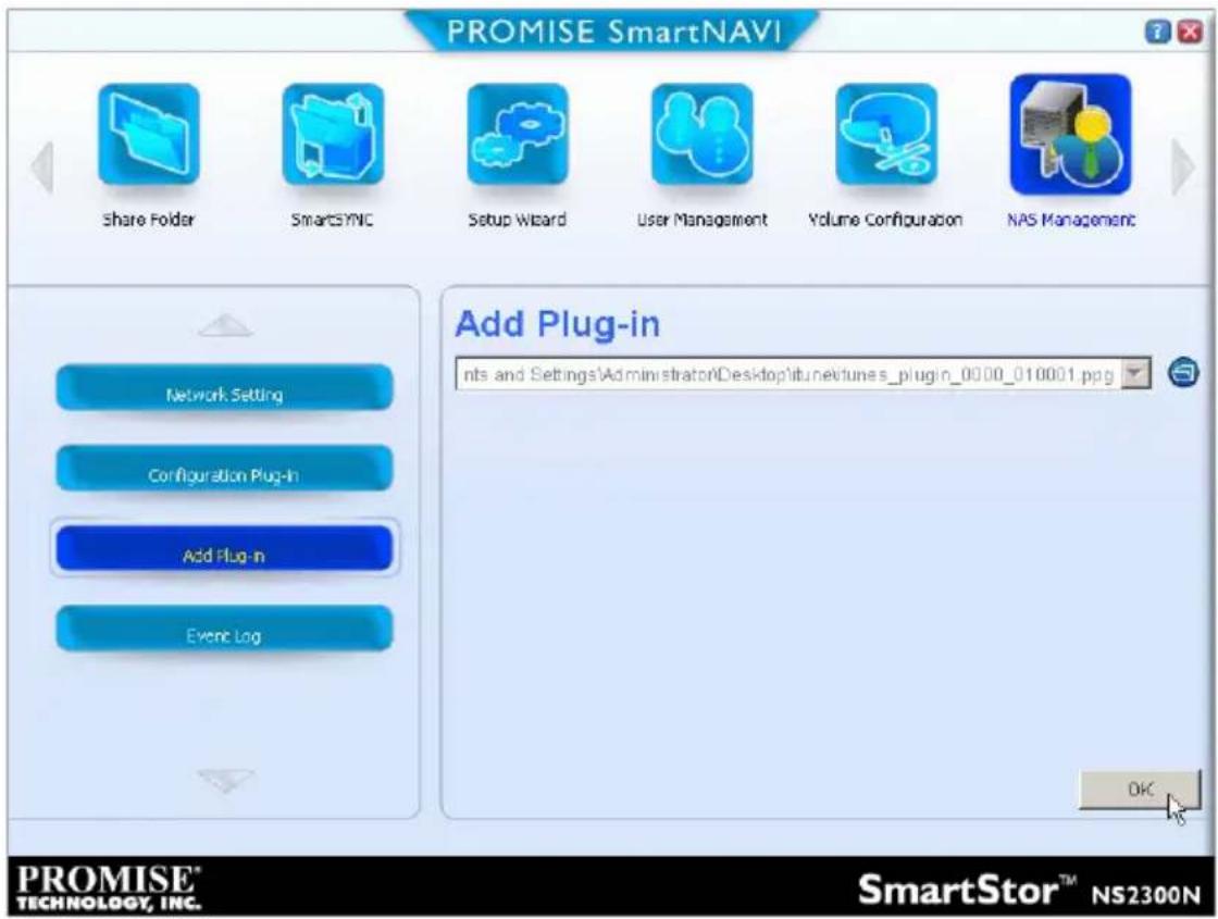 Promise Technology SmartStor NS2300N - Installing the iTunes Plug-in - 4