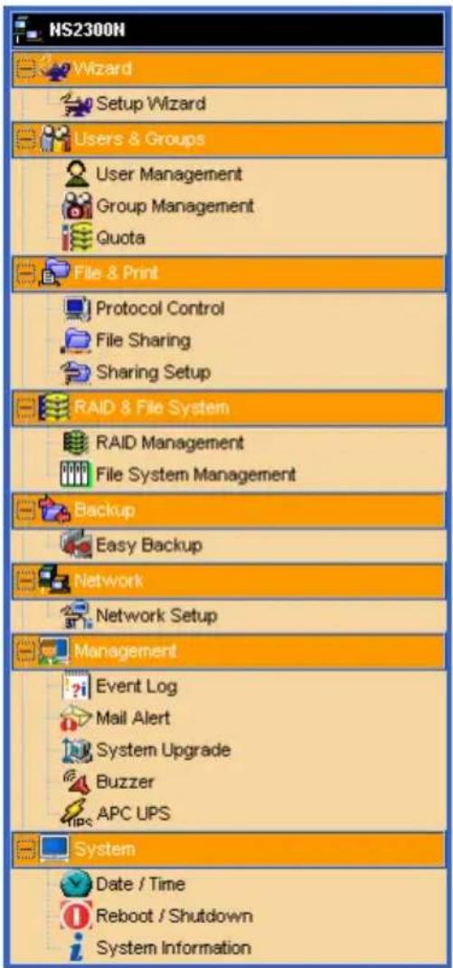 Promise Technology SmartStor NS2300N - Navigating in PASM - 1