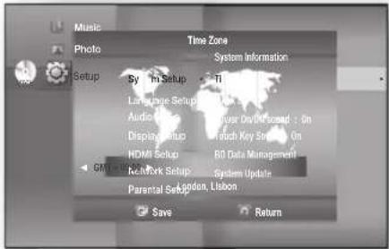 SAMSUNG HT-BD1250R - Choose your time zone - 2