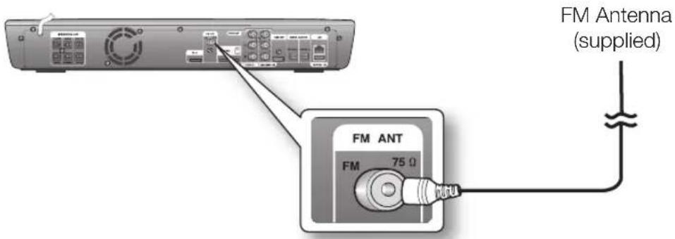 SAMSUNG HT-BD1250R - CONNECTING THE FM ANTENNA - 1