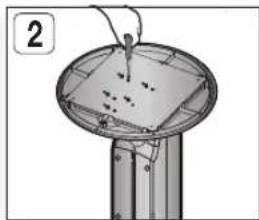 SAMSUNG HT-BD1250R - How to Install the Speaker on the Stand (HT-BD1252/HT-BD1255) - 2