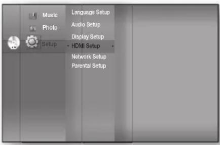 SAMSUNG HT-BD1250R - Setting up the hdMi Setup optionS - 1