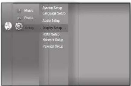 SAMSUNG HT-BD1250R - SETTING UP THE DISPLAY OPTIONS - 2