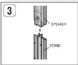 SAMSUNG HT-BD1250R - How to Install the Speaker on the Stand (HT-BD1252/HT-BD1255) - 3
