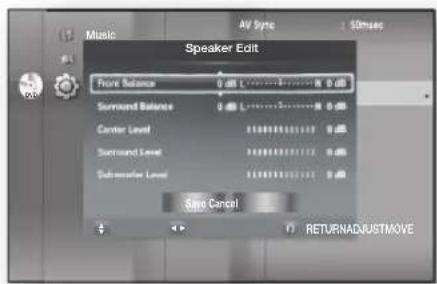 SAMSUNG HT-BD1250R - Adjusting Centre/Surround/Subwoofer Speaker Level - 1