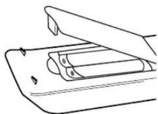 SAMSUNG MAX-DG56 - Vložení baterií do dálkového ovladače - 2