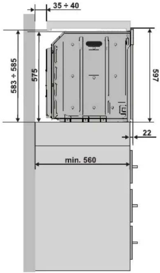 SMEG SC750RWX8 - Positioning the oven - 6