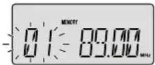 MEMORY 01: 89.00 MHz