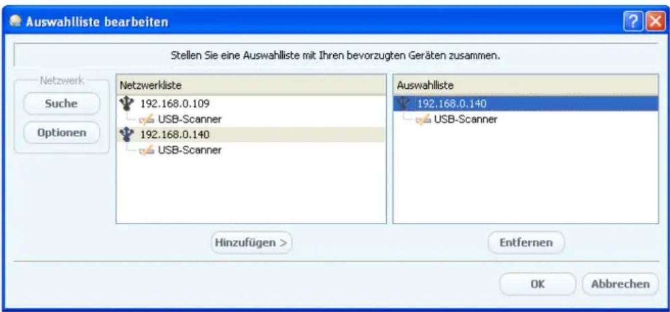 SEH myUTN-130 - UTN-Server der Auswahlliste hinzufügen - 2