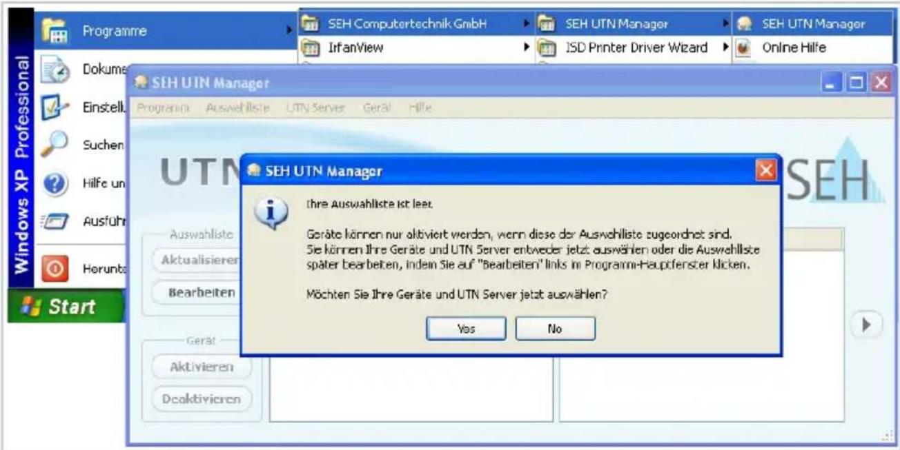 SEH myUTN-130 - SEH UTN Manager starten - 1