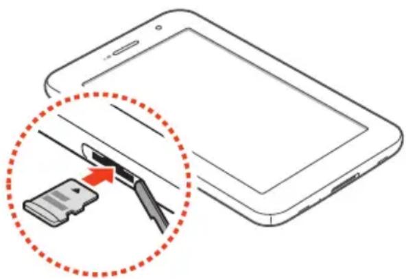 SAMSUNG Galaxy Tab Plus - Vložení paměťové karty (volitelné) - 3