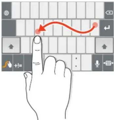 SAMSUNG Galaxy Tab Plus - Zadávání textu pomocí klávesnice Swype - 1