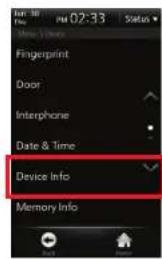 Suprema BioStation T2 - Device Info - 1