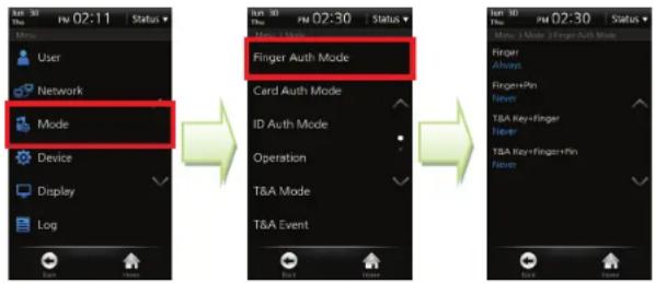 Suprema BioStation T2 - Authentication Mode - 1