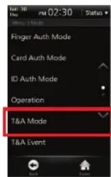 Suprema BioStation T2 - T&A Mode - 1