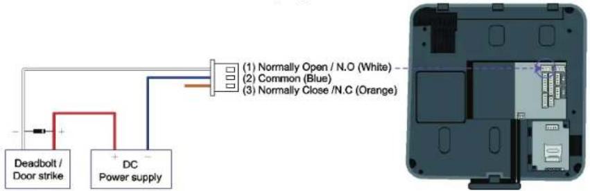Suprema BioStation T2 - ■ Relay Connection - Fail Secure Lock (3-pin Connector) - 1