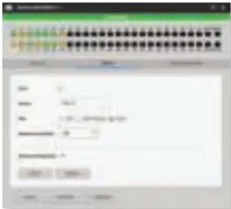 Scanned screenshot of a software interface with grid-based options and a form panel showing text fields and buttons.