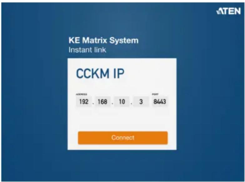 ATEN KE6910 - Accessing CCKM - 1