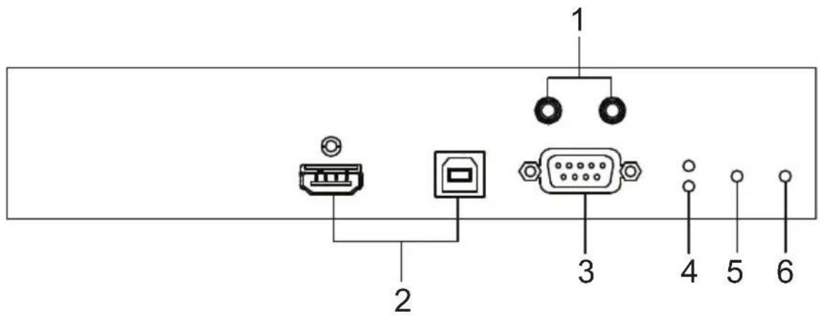 ATEN KE6910 - KE6900ST (Transmitter) Front, Rear and Top View - 4