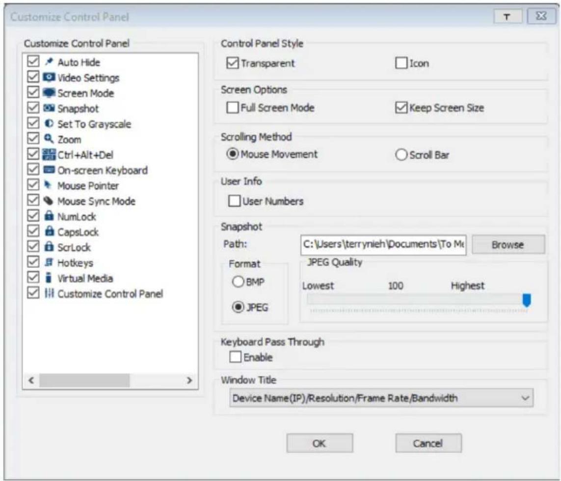 ATEN KE6910 - Control Panel Configuration - 1