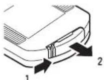 HEOS AVR - ■ Replacing the battery - 1