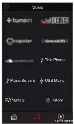 HEOS AVR - Selecting the music track or station from music sources - 1