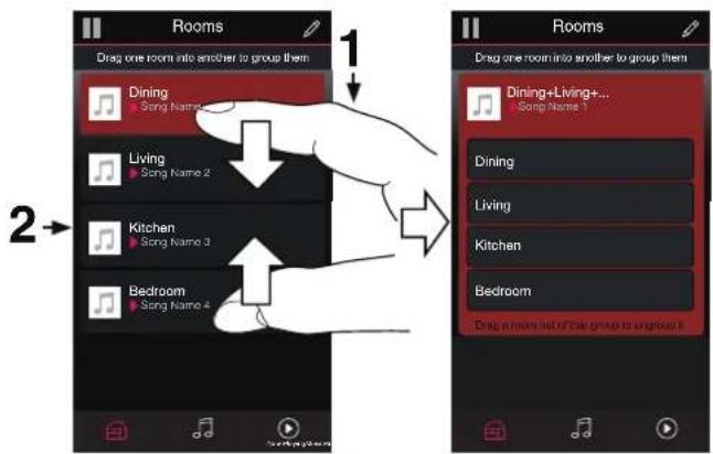 HEOS AVR - ■ Grouping all rooms (party mode) - 1