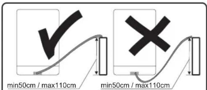 min50cm / max110cm min50cm / max110cm