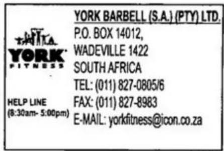 York Fitness Cardiofit 3200 - CARE AND MAINTENANCE - 3