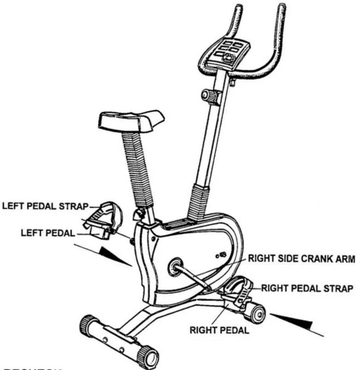 York Fitness Cardiofit 3200 - ATTACH THE PEDALS - 1
