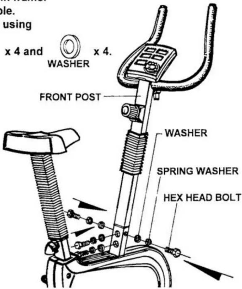 York Fitness Cardiofit 3200 - ATTACH THE FRONT POST - 4