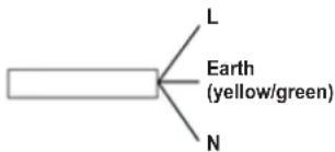 L Earth (yellow/green) N