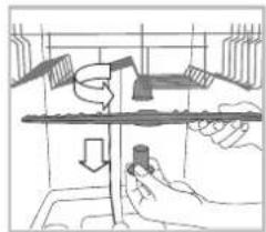 WHIRLPOOL ADP 321 IX - Cleaning the spray arms - 1